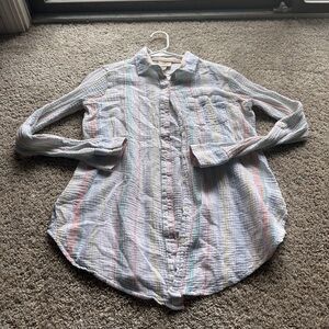 St. John's Bay Pastel Striped Button Down Shirt